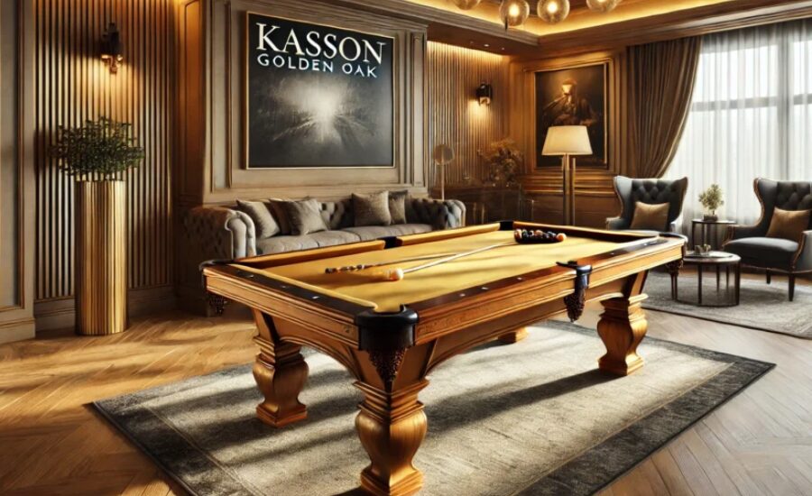 Key Highlights of the Kasson Brilliant Oak Pool Table